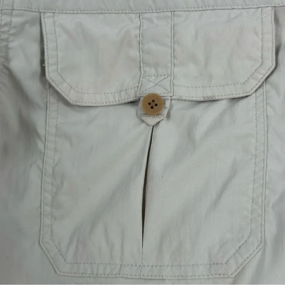 THE NORTH FACE *Damaged* Men’s Outdoor Hiking Light Tan Button Down Shirt Sz S